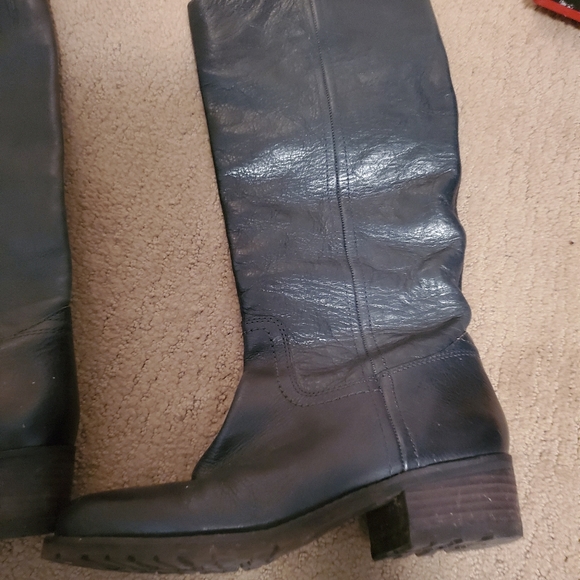 Lucky Brand| Aleid Dark Green Leather Boots - Picture 2 of 4